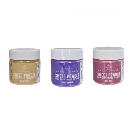 Golden Purple Rose Glitters Trio